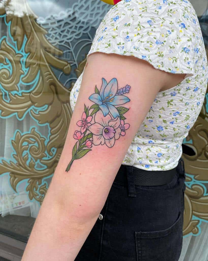 arm wildflower tattoos tamsinrose_