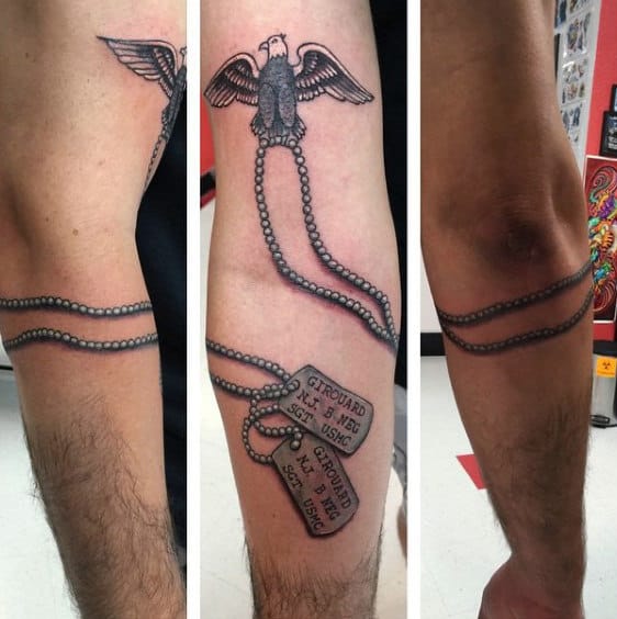 Armband Guys Dog Tag Tattoo Design