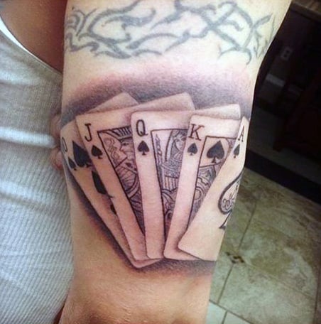 Armband Guys Playing Card Tattoos