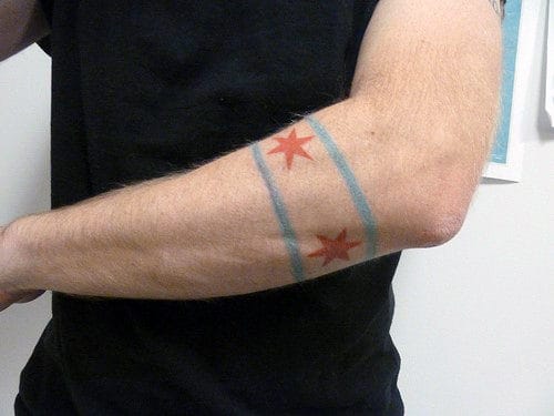 Chicago Stars  Star tattoos Leaf tattoos Tattoos
