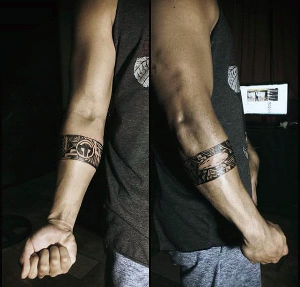 Armband Tribal Male Forearm Tattoo Designs