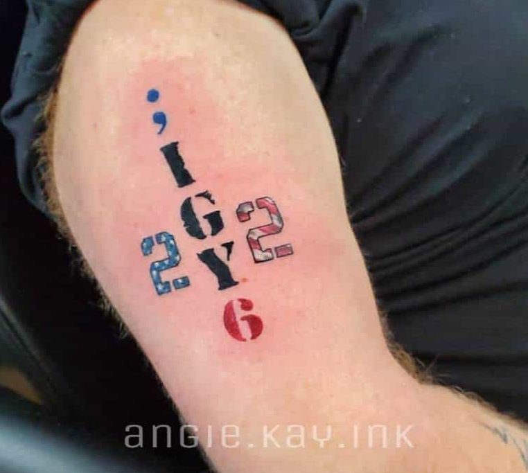 Impressive military style igy6 tattoo
