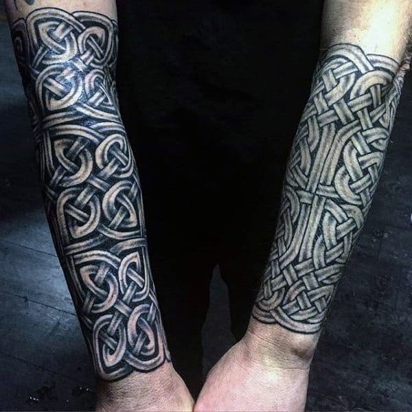 Armor Celtic Sleeve Guys Forearm Tattoos