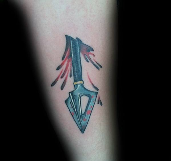 Arrow Through Skin Guys Bowhunting Forearm Tattoos