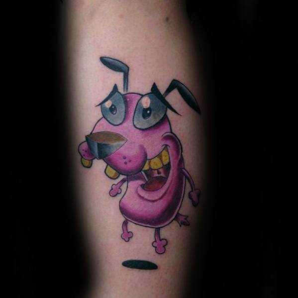 Artistic Male Courage The Cowardly Dog Tattoo Ideas