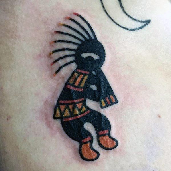 Black Ink Attractive New Tribal Kokopelli Tattoo Design – Truetattoos