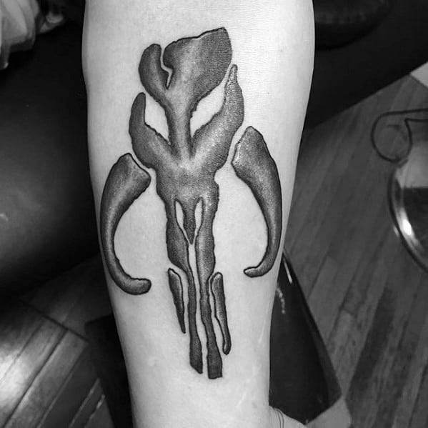 Mandalorian skull tattoo by Tattooist Yeono  Post 31648