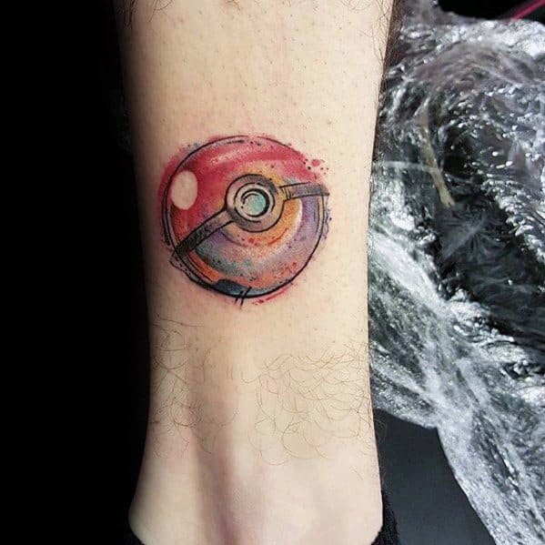 Artistic Male Pokeball Tattoo Ideas