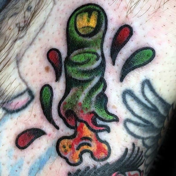 Artistic Zombie Finger Male Filler Tattoo Ideas