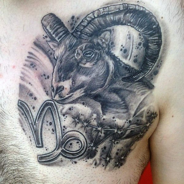 60 Capricorn Tattoos For Men - Astrological Ink Design Ideas
