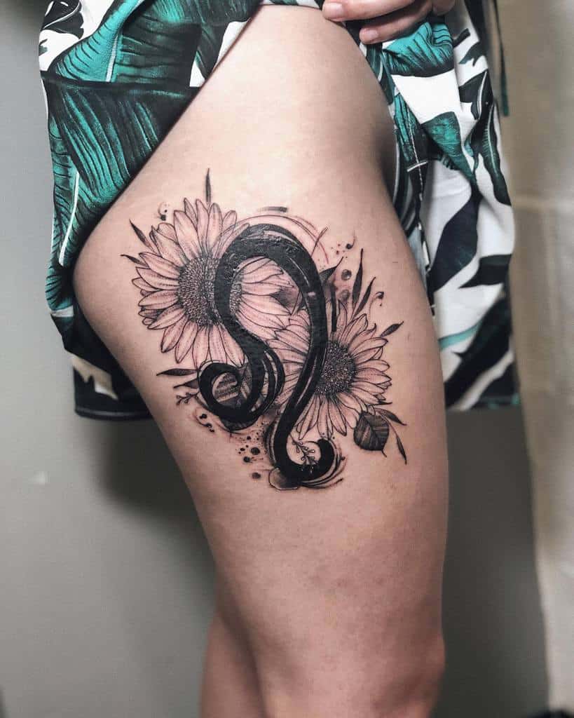 astrological-sunflower-leo-tattoo-artbyjessreef