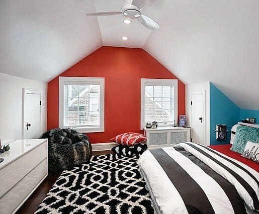 modern color block accent walls