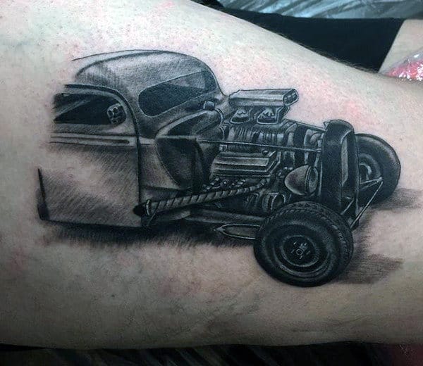 Automotive Hot Rod Men's Tattoo Design Inspiration