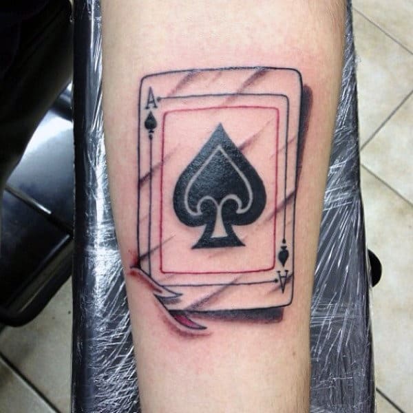 Awesome Ace Of Spades Tattoo Mens Forearms