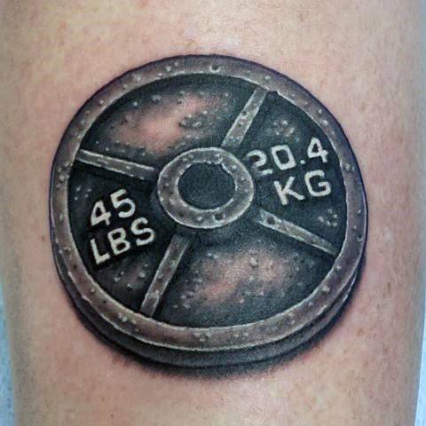 Awesome Barbell Tattoos For Men