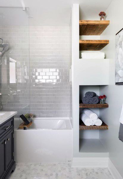 Top 60 Best Bathtub Tile Ideas Wall Surround Designs - Small Bathtub Bathroom Ideas