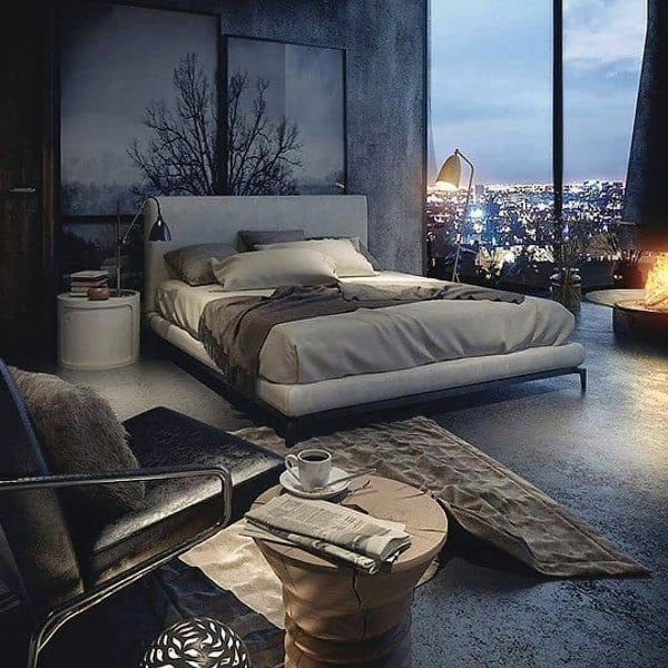 Awesome Bedroom Grey Themed Colors