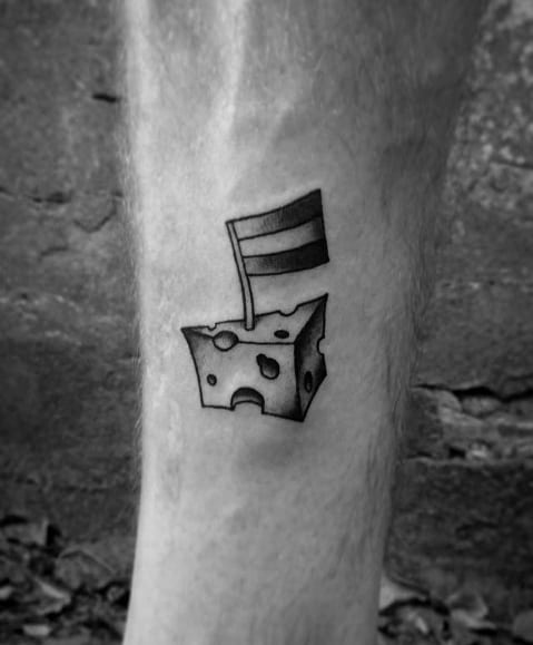Awesome Cheese Tattoos For Men