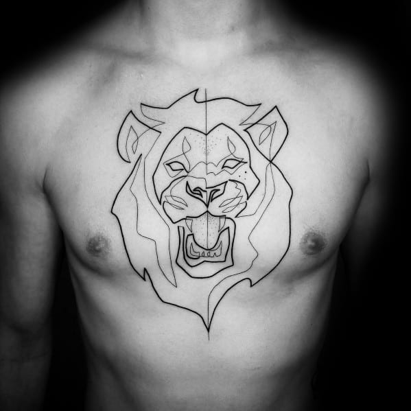 Awesome Continuous Line Tattoos For Men