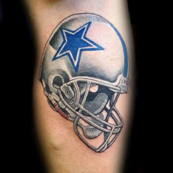 Awesome Dallas Cowboys Mens Football Nfl Helmet Tattoo On Arm