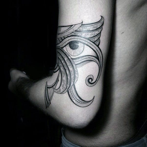 Awesome Eye Of Horus Mens Arm Tattoo Ideas