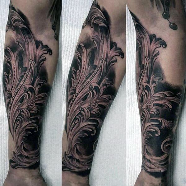 Awesome Filigree Forearm Sleeve Tattoos For Guys