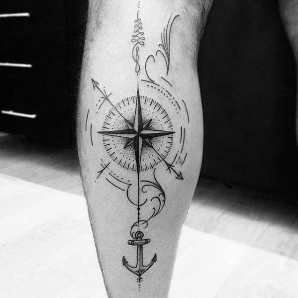 Awesome Geometric Compass Tattoos For Men
