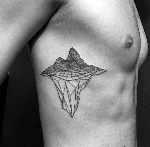 Awesome Geometric Mountain Tattoos For Men