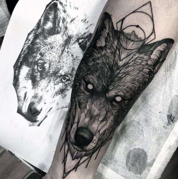 Black Forest Wolf Howls Temporary Tattoos Unique Colorful - Temu Republic  of Korea