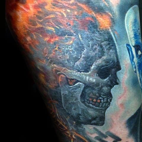 50 Ghost Rider Tattoo Designs For Men  Supernatural Antihero Ideas