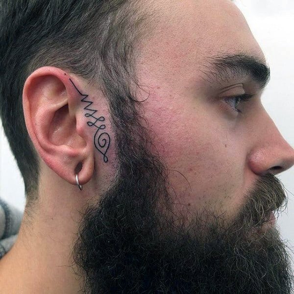 Behind The Ear Tattoo Designs For Men  TattooMenu