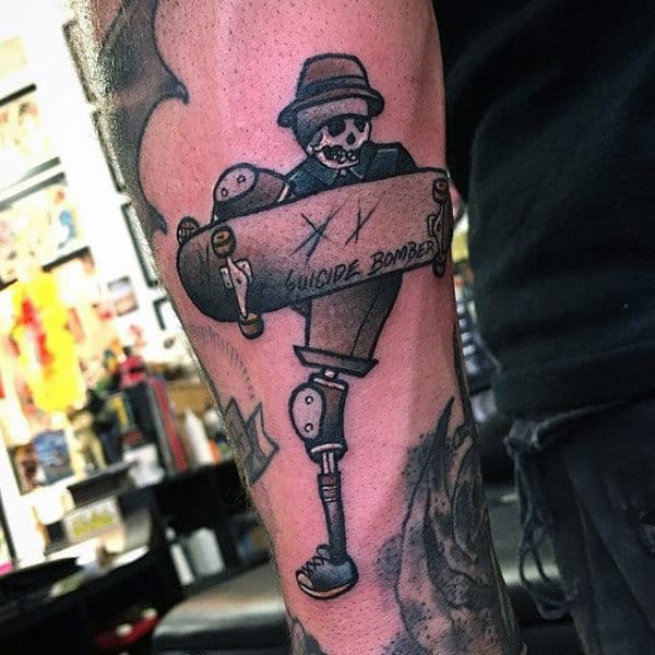 100 Skateboard Tattoos For Men - Cool Part Two