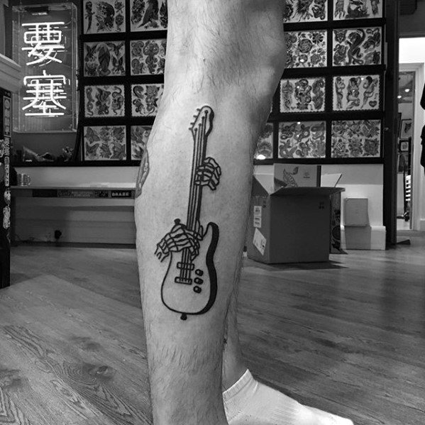 Guitar tattoo design... Follow & like : @rascalinks For Appointments :  8970114466 Thanks for watching 🙏 #guitartattoodesign… | Instagram