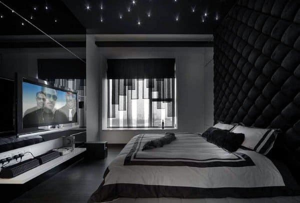 dark masculine bedroom