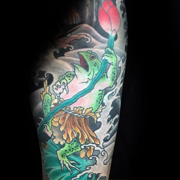 Awesome Japanese Frog Tattoos For Men