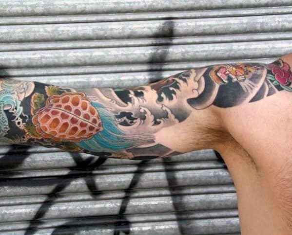 Awesome Japanese Turtle Tattoos For Men