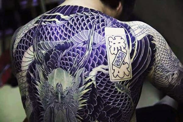 Awesome Male With Full Back Chinese Dragon Traditional Tattoo
