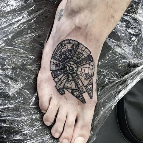 Awesome Millennium Falcon Tattoos For Men