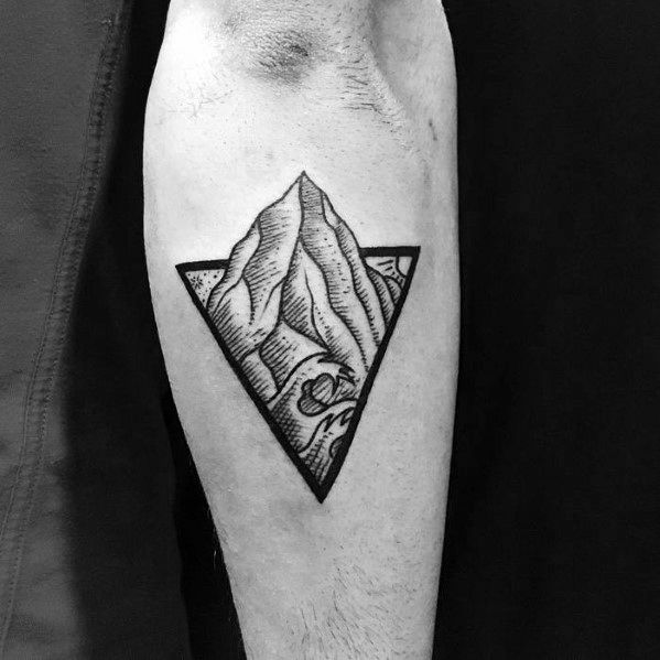 Awesome Mountain Wave Tattoos For Men