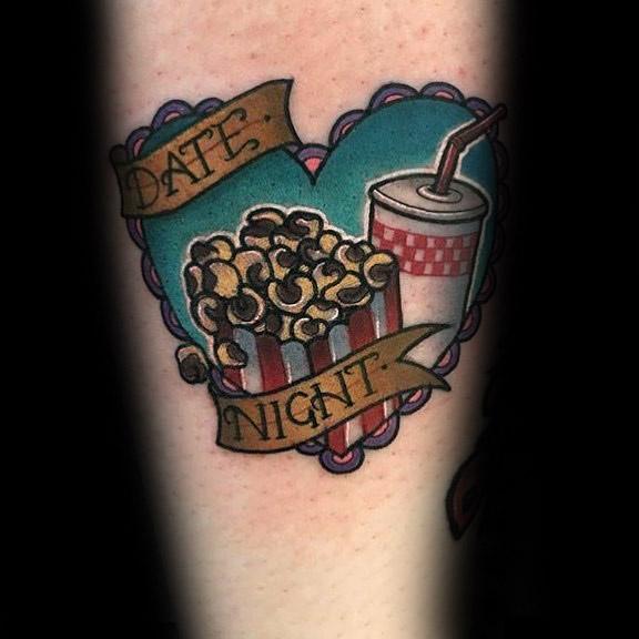 Awesome Popcorn Tattoos For Men
