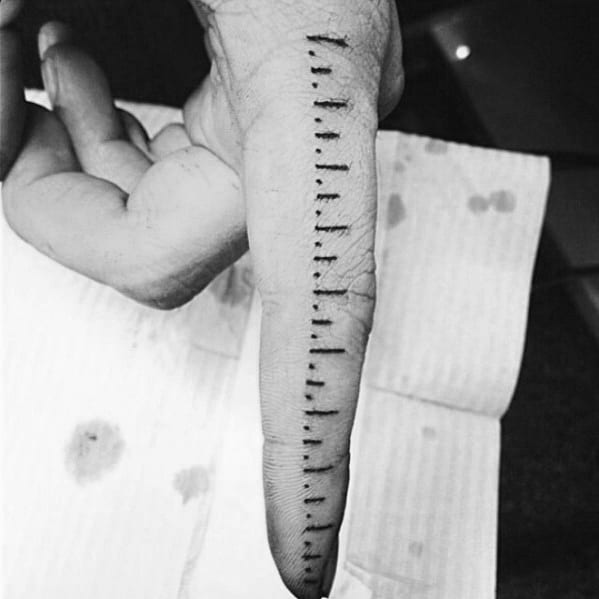 Awesome Ruler Tattoos For Men On Finger