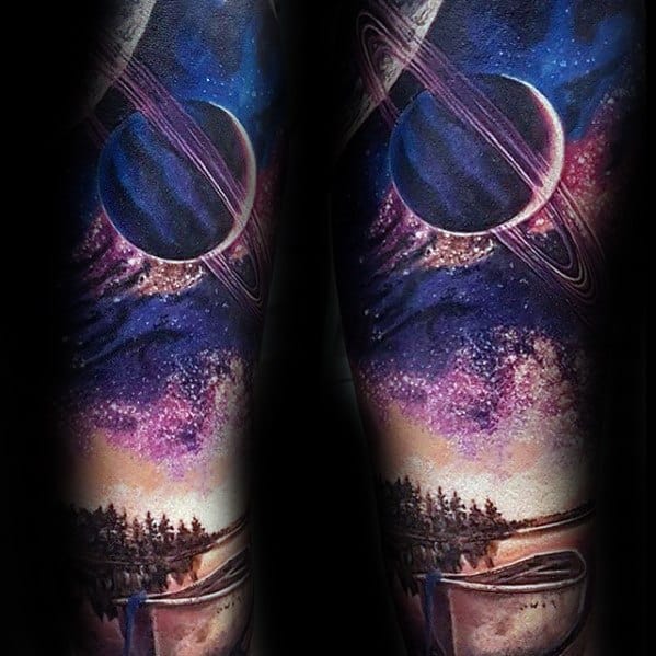 Awesome Saturn Tattoos For Men