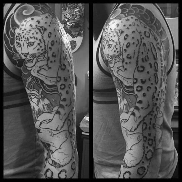Awesome Snow Leopard Tattoos For Men
