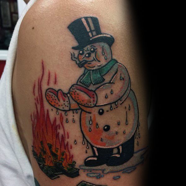 Awesome Snowman Tattoos For Men