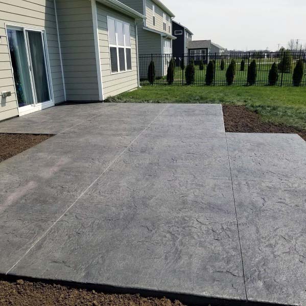 Stamped Concrete Patio Ideas, How To Pour A Stamped Concrete Patio Door
