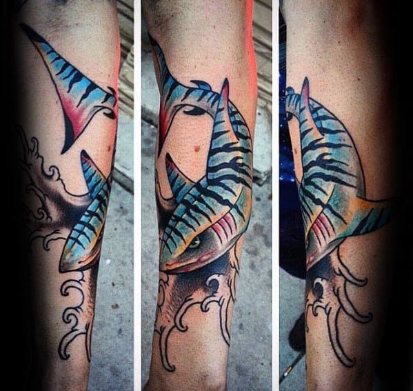 Awesome Tiger Shark Tattoos For Men