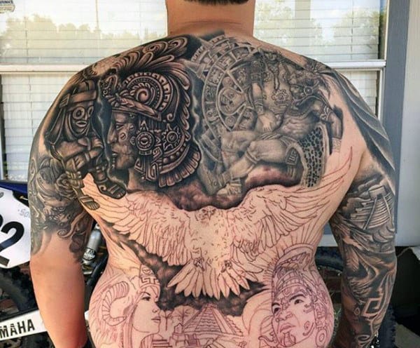 Aztec Tattoo For Men On Back