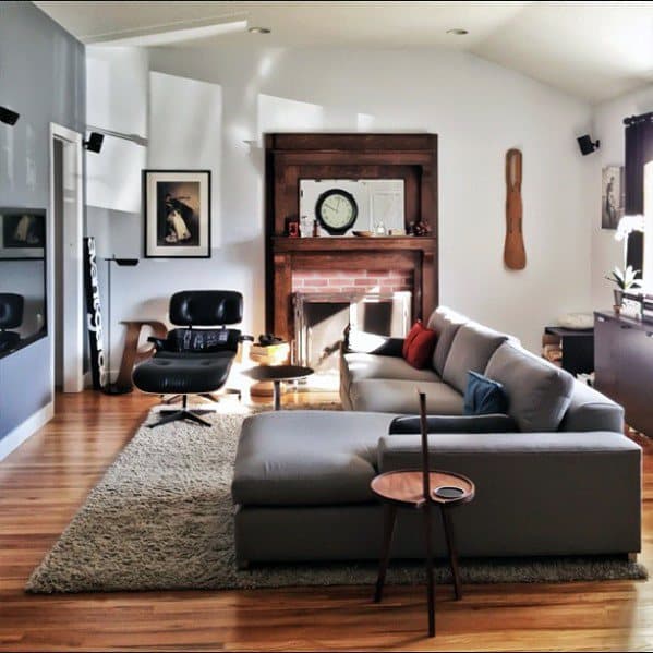 Bachelor Pad Furniture Grey Sectional Sofa