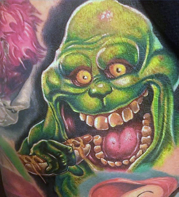 Back 3d Ghostbusters Guys Tattoos