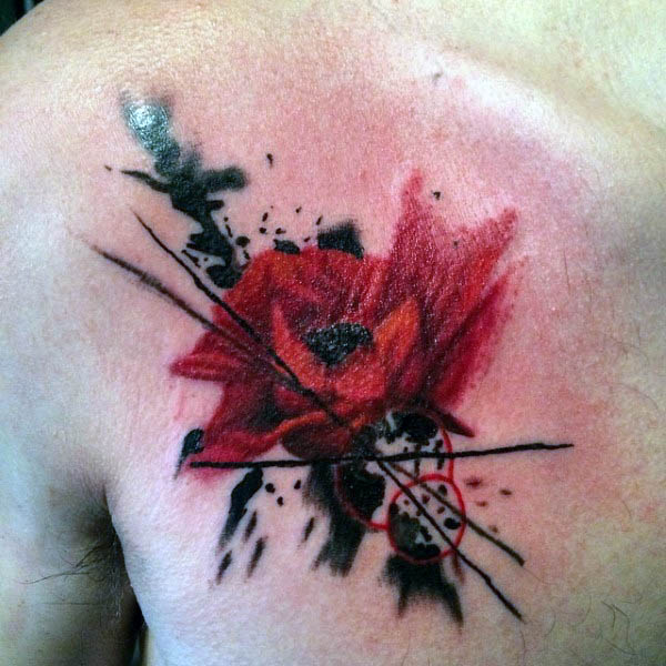 7. Back Poppy Tattoos.
